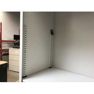 12x34x81” Grey metal bookcase - missing one shelf clip 7/17/26