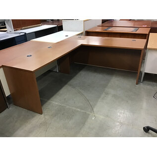 30x72” Oak color laminate L shape desk with 24x60” left return 7/27/26
