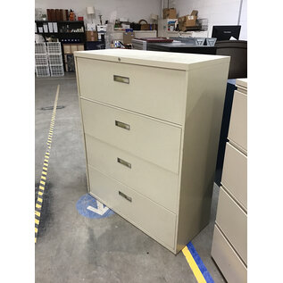 18x42x52” Beige metal 4 drawer lateral file cabinet 7/28/26