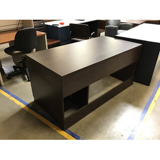 30x60x28 1/2” Dark wood laminate right pedestal desk 7/28/26