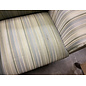 37” Green striped pattern cushioned lounge chair - small stains 8/13/26