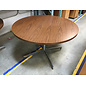 48” Wood laminate top round table with chrome color metal pedestal 9/17/26