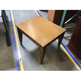 28x24x20” Light brown wood end/coffee table - worn top 9/17/26