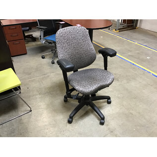 Grey swirl pattern fabric cushioned adjustable desk chair 9/17/26