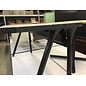 24x60x28 Beige laminate top black trim angled metal legs computer table 9/23/26