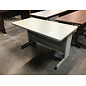 24x48x27” Beige laminate top beige metal frame computer table - some wear 9/23/26