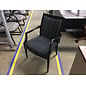 Blue stitched pattern dark wood frame side chair 9/30/26