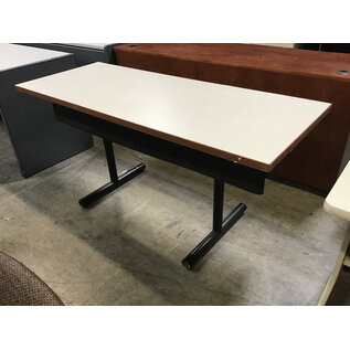 24x60x29” beige laminate top black metal folding legs seminar table 10/13/26