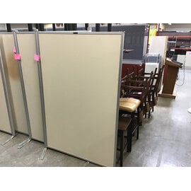 60x72” Beige partition walls(lite stains) 10/20/26