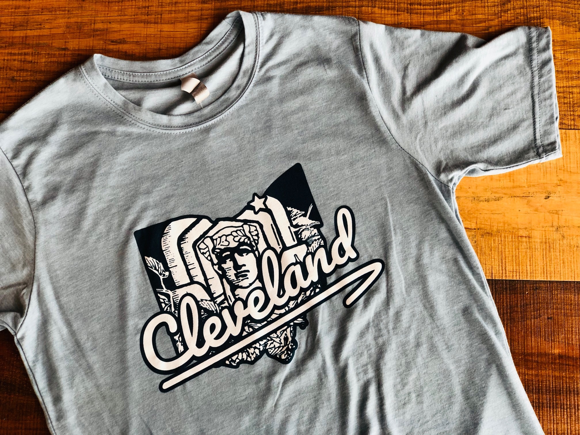 Cleveland Gardian Denim T-Shirt - Market Garden Brewery Store