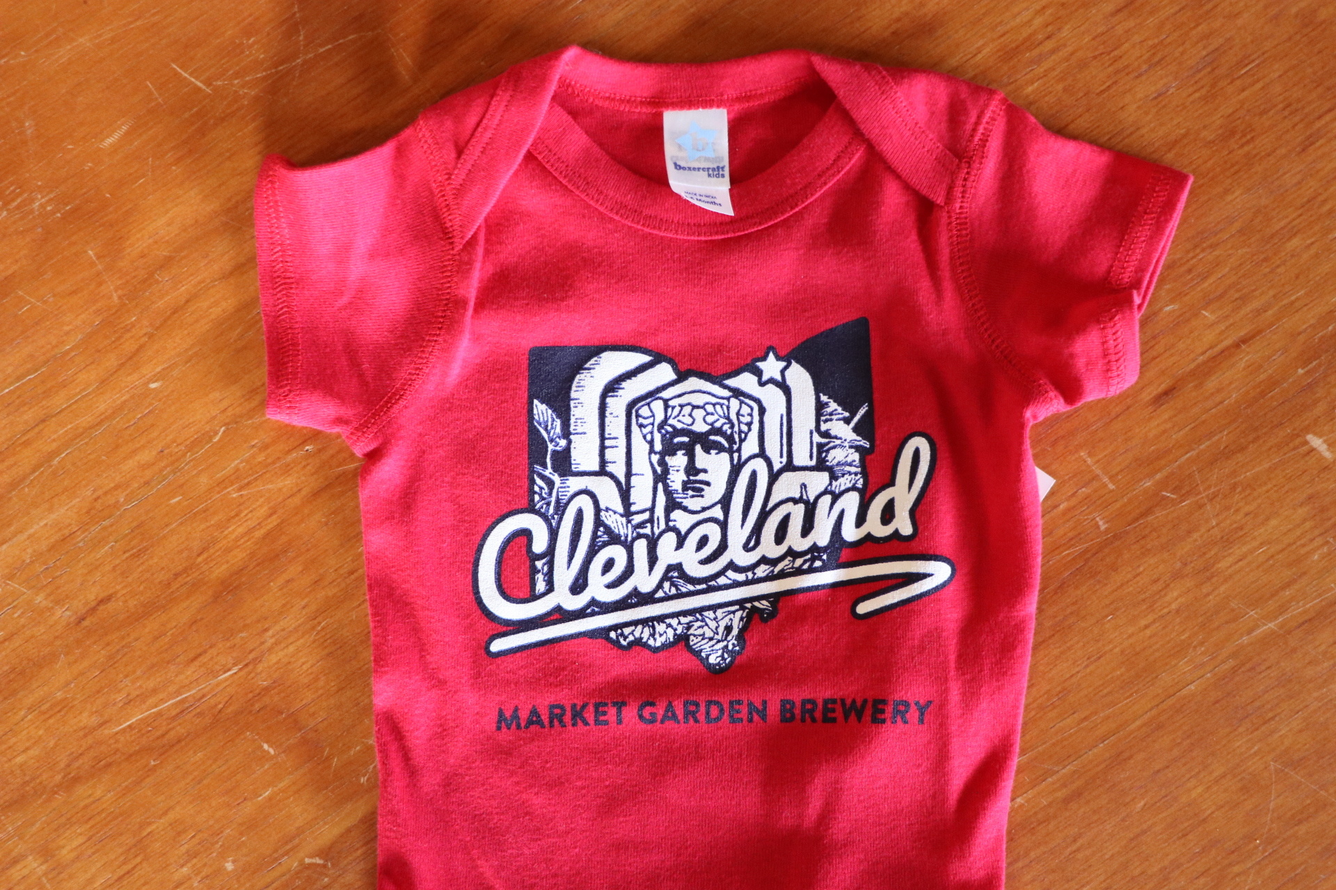 Youth Red Cleveland Guardians Logo T-Shirt 