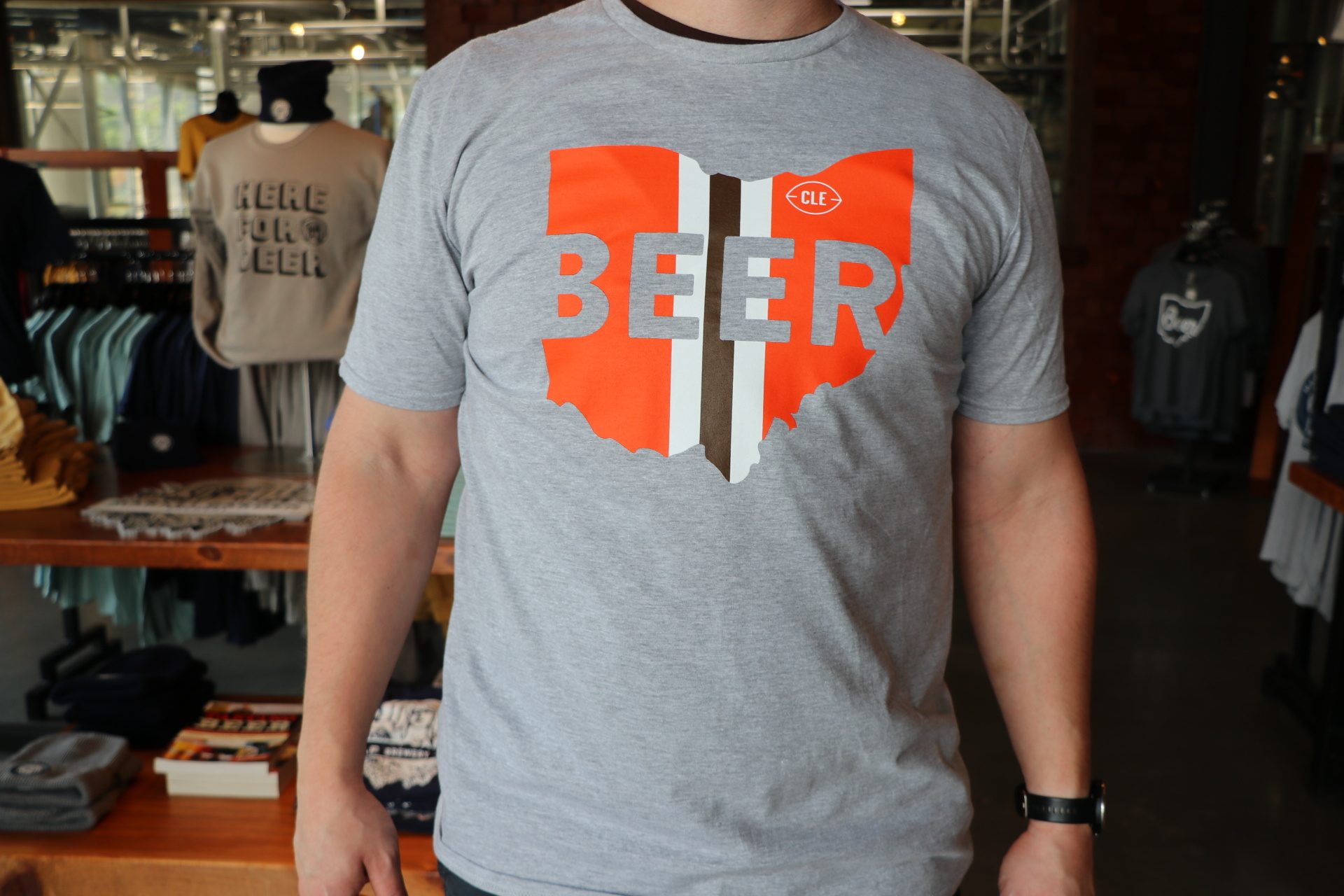 Navy Indians Beerhio T-shirt - Market Garden Brewery Store