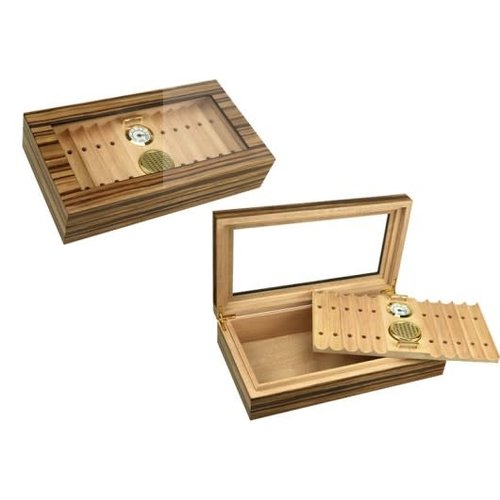 Prestige Imports Braydon - Glass Top Humidor - Holds 25 - 35 cigars Prestige Imports Braydon - Glass Top Humidor - Holds 25 - 35 cigars