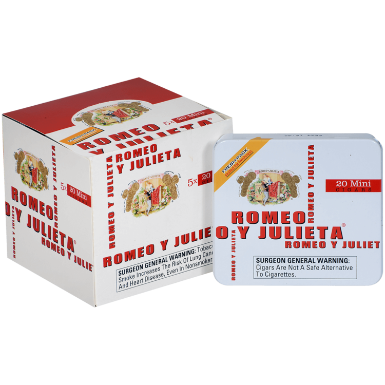 Romeo y Julieta 1875 Romeo y Julieta Minis Original (White ) - 5/20pk