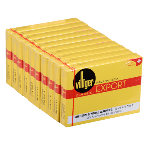 Villiger Export Villiger Export Natural Box - 10/5pk Villiger Export Villiger Export Natural Box - 10/5pk