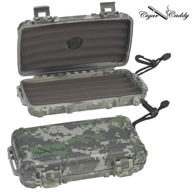 Cigar Caddy Cigar Caddy Travel Humidor - Holds 5 - Camouflage