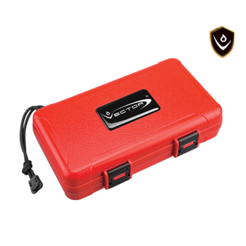 Vector Vector Travel Humidor - Holds 5 - Red