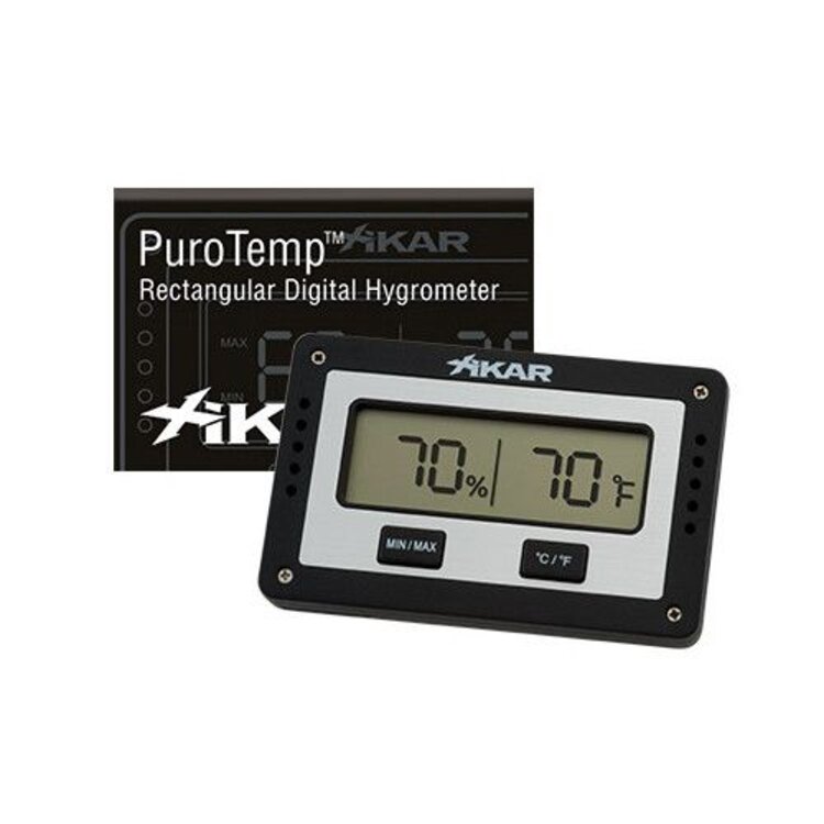 Xikar XIKAR Purotemp Digital Rectangle Hygrometer