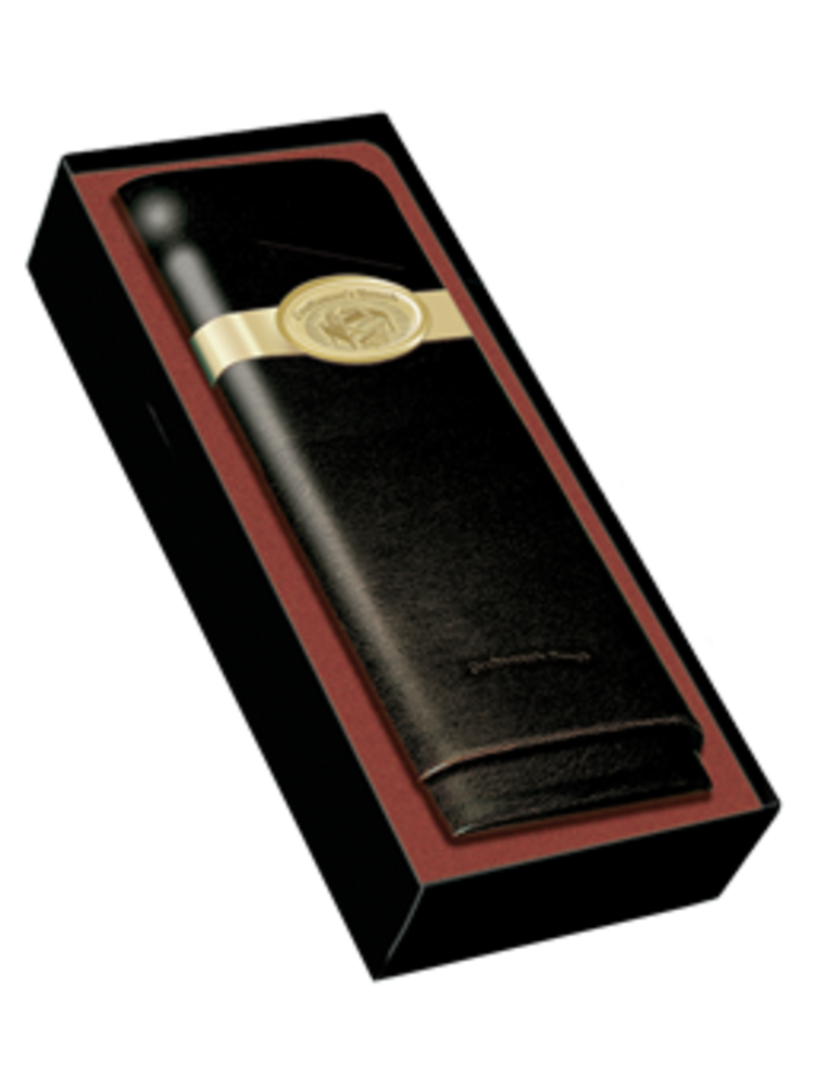 Craftsman's Bench CB Cigar Case 54 Ring Black Leather 3 Cigar Churchill