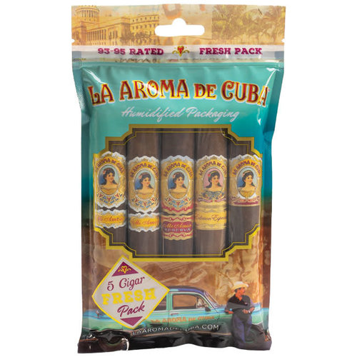 La Aroma De Cuba La Aroma De Cuba Fresh Pack Sampler - 5 cigars La Aroma De Cuba La Aroma De Cuba Fresh Pack Sampler - 5 cigars