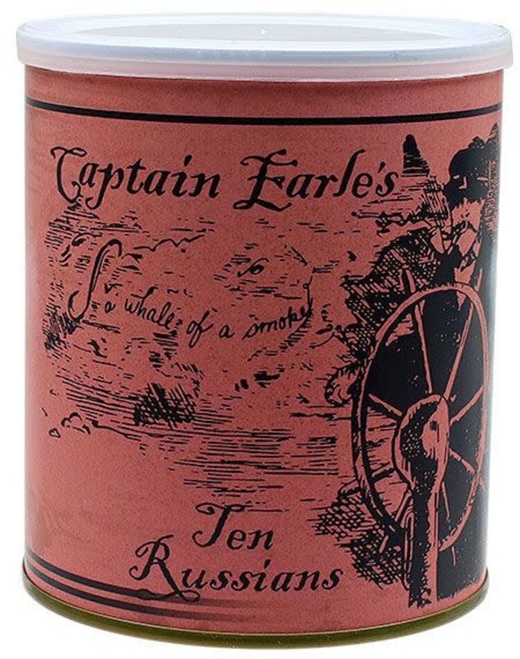 Captain Earles Pipe Tobacco Ten Russians Tins 8 oz.