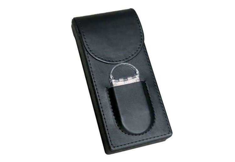 Prestige Imports Black 3 Cigar Case with Magnetic Fliptop Enclosure