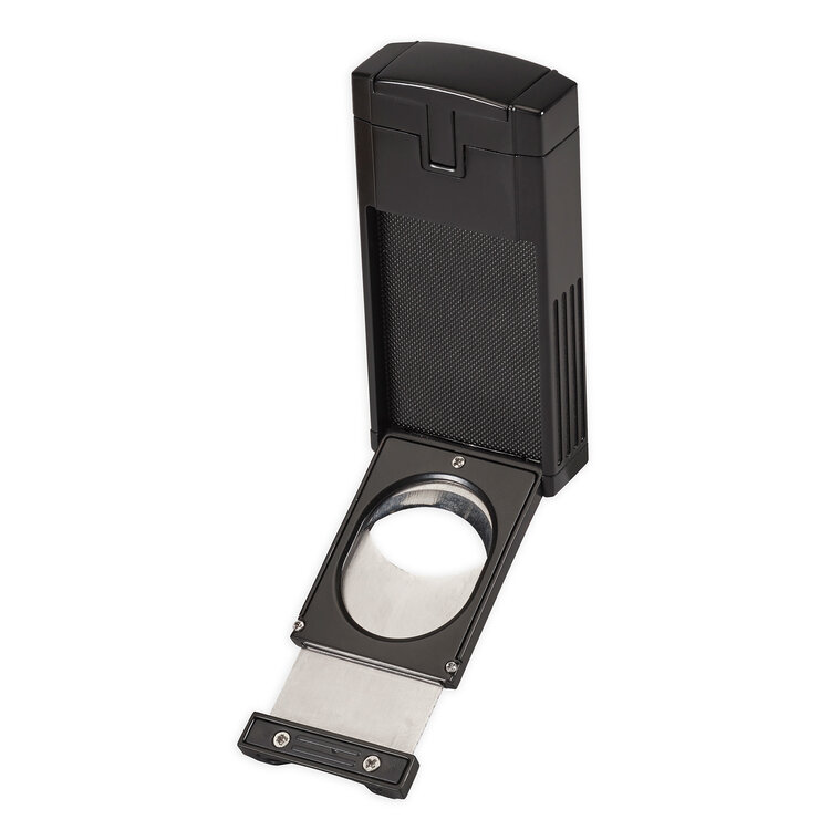Lotus Lotus Duke Lighter w/ Cutter - Black Matte and Chrome