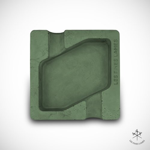 Les Fines Lames Les Fines Lames Dyad - 2 Cigar Ashtray - Green Les Fines Lames Les Fines Lames Dyad - 2 Cigar Ashtray - Green