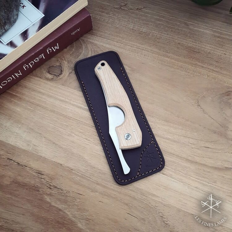 Les Fines Lames Les Fines Lames Leather Sheath for Les Petit Cutter -  Burgundy