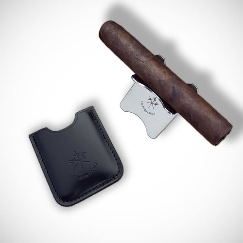 Les Fines Lames Les Fines Lames Cigar Stand with Leather Sheath - Black