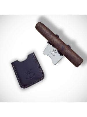 Les Fines Lames Les Fines Lames Cigar Stand with Leather Sheath - Burgandy