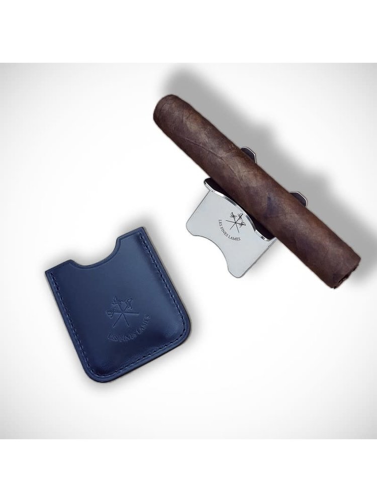 Les Fines Lames Les Fines Lames Cigar Stand with Leather Sheath - Racing Blue