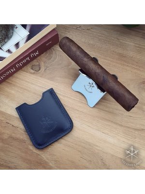 Les Fines Lames Les Fines Lames Cigar Stand with Leather Sheath - Racing Blue