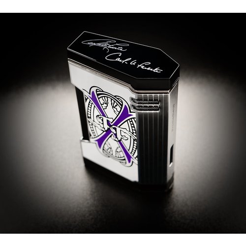 Prometheus Accessories Prometheus 2022 Opus X Purple Rain Magma T Lighter - White Lacquer Prometheus Accessories Prometheus 2022 Opus X Purple Rain Magma T Lighter - White Lacquer