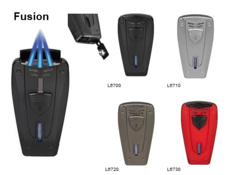 Lotus Lotus Fusion Triple Torch Lighter - Matte Chrome