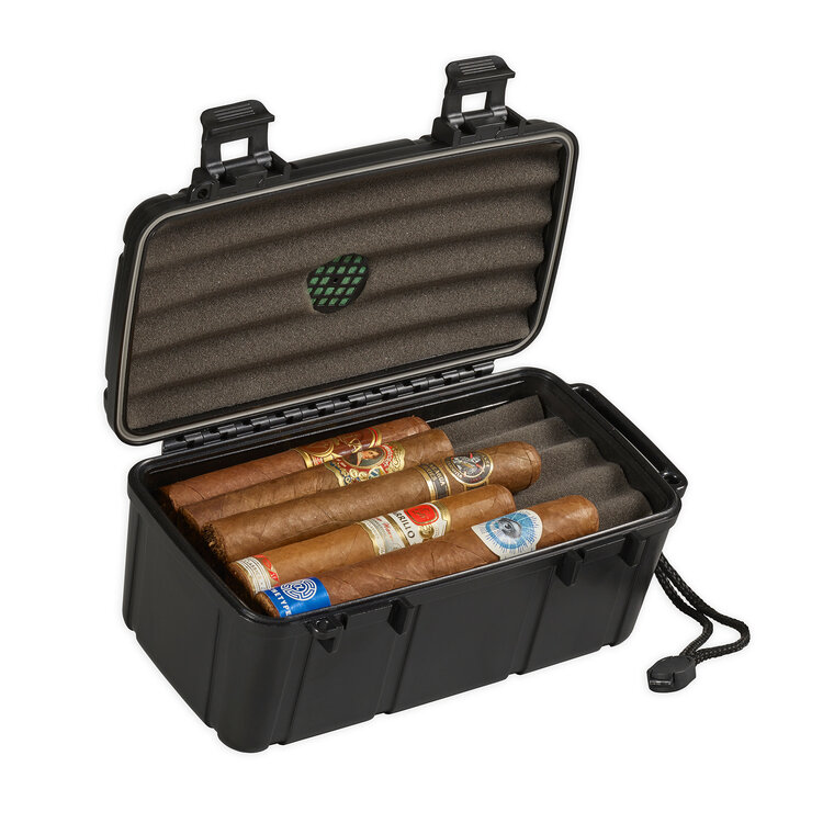 Lotus Lotus VC15 Travel Humidor - Black - Holds 15 cigars