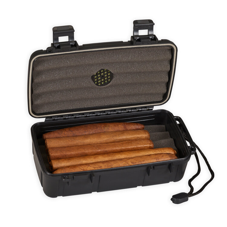 Lotus Lotus VC10 Travel Humidor - Black - Holds 10 cigars