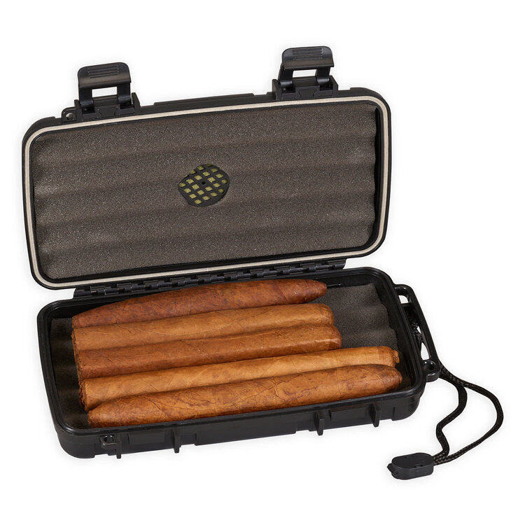 Lotus Lotus VC05 Travel Humidor - Black - Holds 5 cigars