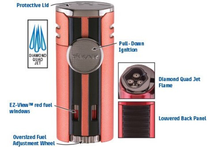 Xikar XIKAR HP4 Quad Lighter - Orange
