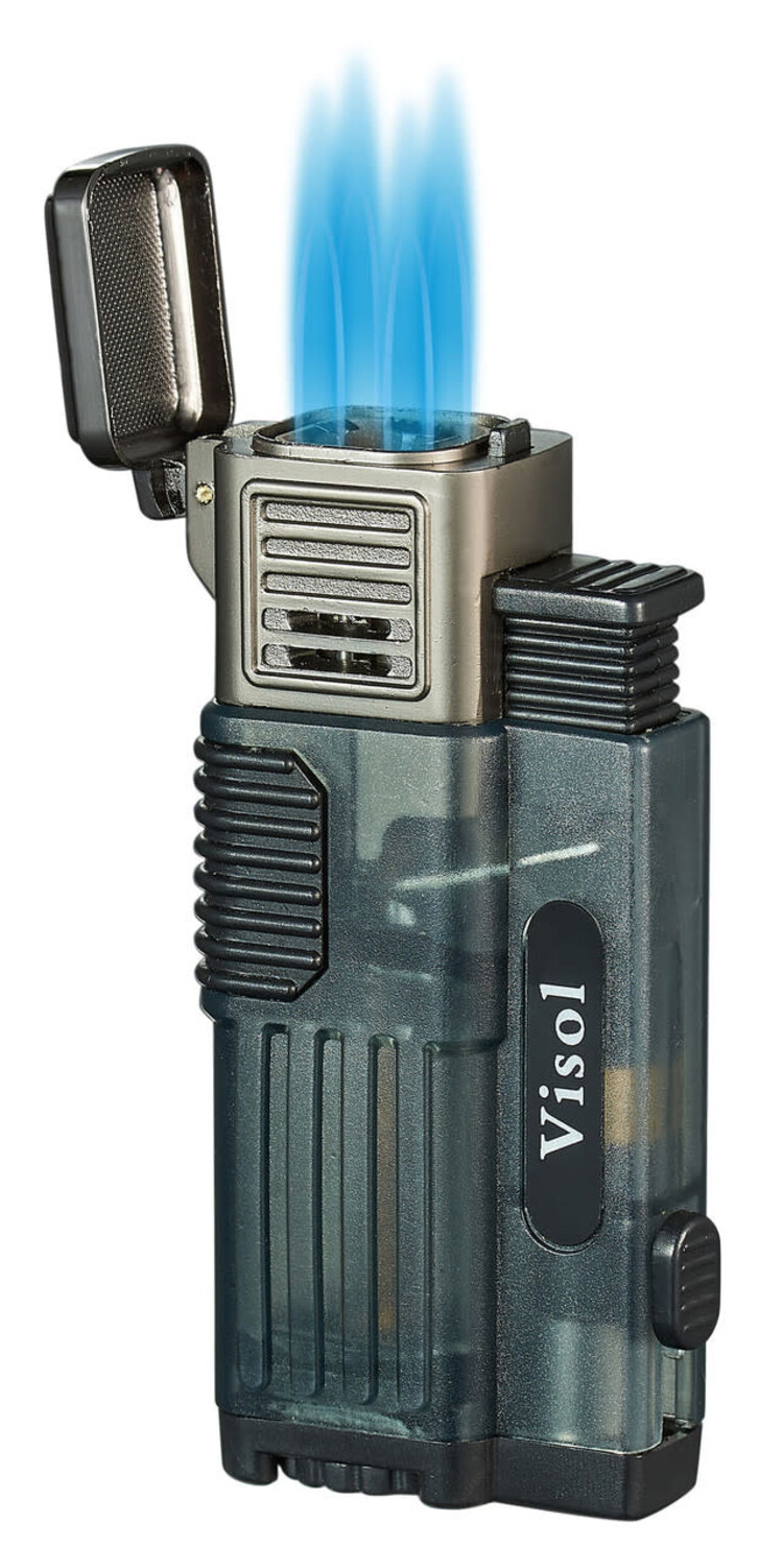 Visol Accessories Visol Cardiff Quad Flame Cigar Lighter - Black