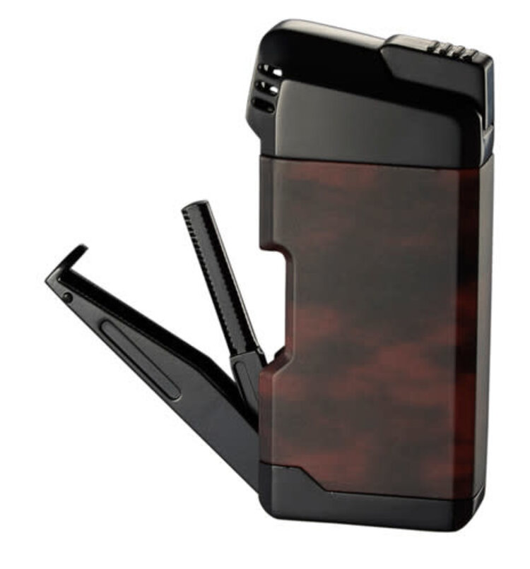 Visol Accessories Visol Epirus Soft Flame Pipe Lighter - Dark Wood