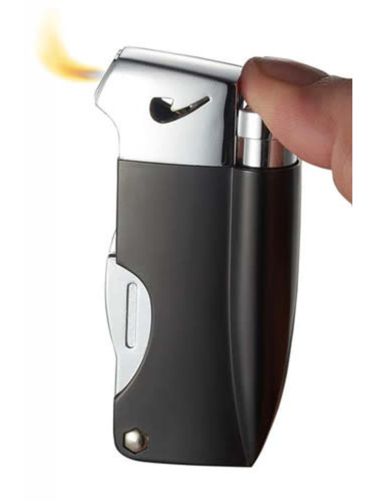 Visol Accessories Visol Poseidon Soft Flame Pipe Lighter - Black