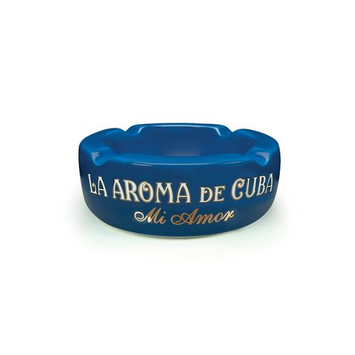 La Aroma De Cuba La Aroma De Cuba - Logo Ashtray - Blue La Aroma De Cuba La Aroma De Cuba - Logo Ashtray - Blue