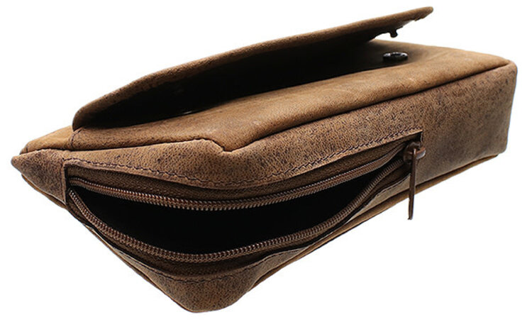 Brigham Pipes Brigham 1 Pipe Case and Tobacco Pouch - Vintage Leather