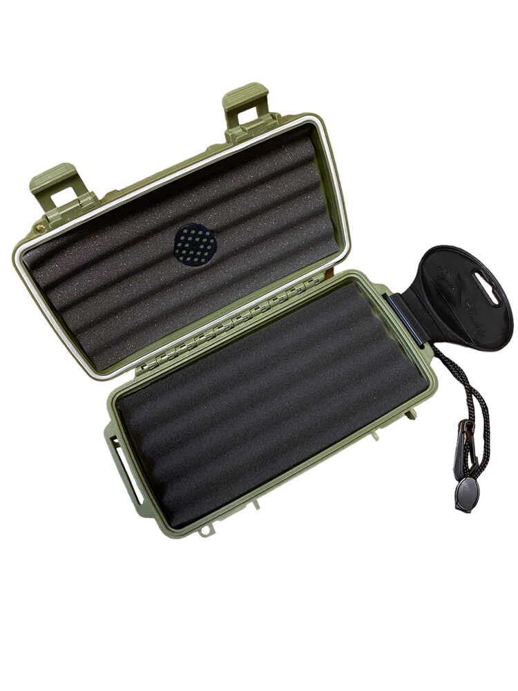 Cigar Caddy Cigar Caddy Travel Humidor - Holds 5 - Forest Green
