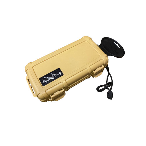 Cigar Caddy Cigar Caddy Travel Humidor - Holds 5 - Tan Cigar Caddy Cigar Caddy Travel Humidor - Holds 5 - Tan