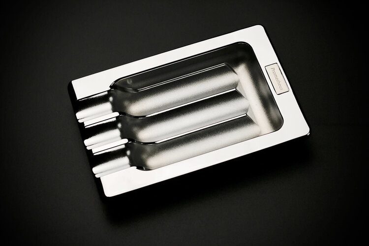 Prometheus Accessories Prometheus Metal 3 Cigar Ashtray - Chrome