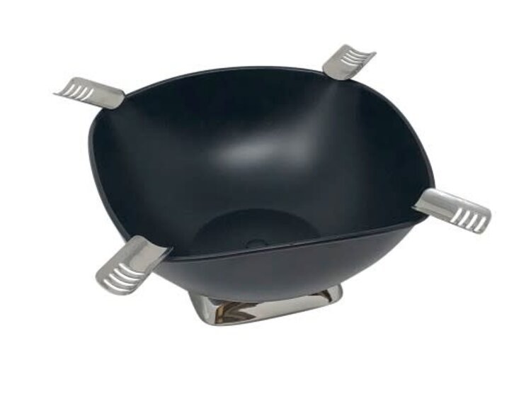 Prestige Imports Smokin Ash - Quadrangle Square Ashtray - Black Matte