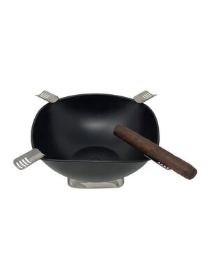 Prestige Imports Smokin Ash - Quadrangle Square Ashtray - Black Matte