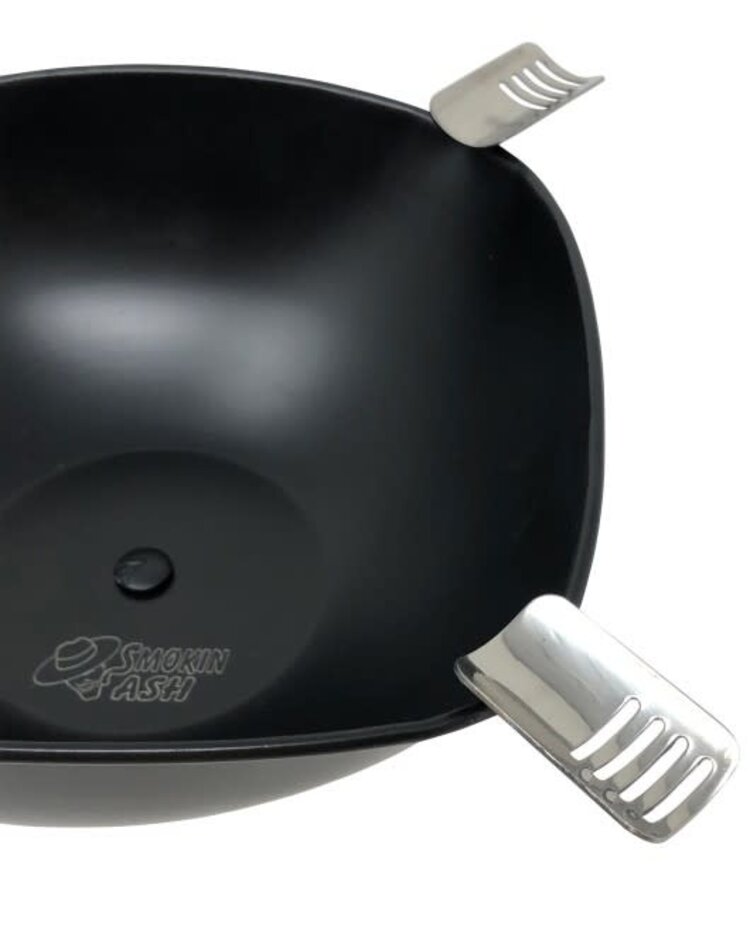 Prestige Imports Smokin Ash - Quadrangle Square Ashtray - Black Matte